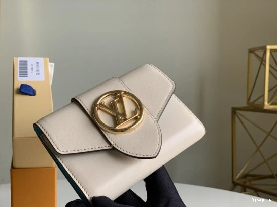 9 LOUIS VUITTON COMPACT WALLET PONT 0804